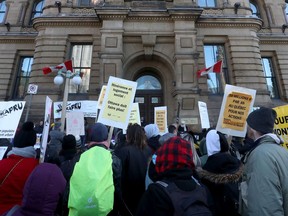 Hundreds of protesters marched in downtown Ottawa Tuesday Dec 10, 2019.