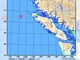 Multiple earthquakes were recorded off the northwest coast of Vancouver Island on Monday. The quakes were not felt on land and no damage was reported.