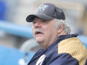 Files: In 2016, Bob Wyline was CFL Winnipeg Blue Bombers Oline coach