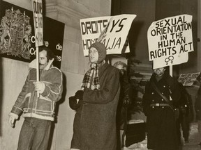 Files: On December 13, 1978 Gay rights demonstration outside the Human Rights Conference in Ottawa