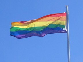 The rainbow-hued PRIDE flag, the universal symbol of LGBTQ+ diversity and acceptance.