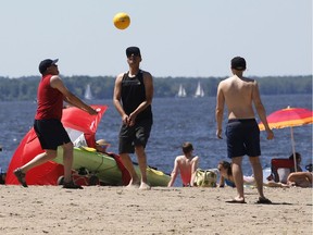 People enjoy Britannia Beach in July 2019.