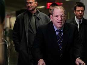 Harvey Weinstein arrives at New York City Criminal Court for the continuation of this trial on Jan. 24, 2020 in New York City. (Jeenah Moon/Getty Images)