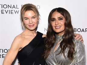 Renée Zellweger and Salma Hayek attend The National Board of Review Annual Awards Gala at Cipriani 42nd Street on January 08, 2020 in New York City.