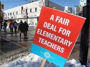 Public elementary school teachers were on a one day strike in Ottawa, January 20, 2020.