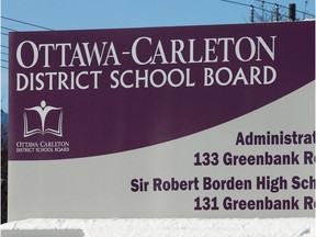 An Ottawa-Carleton District School Board building sign.