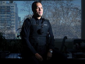 Ottawa's Chief of Police Peter Sloly in his office at the 474 Elgin Street station.