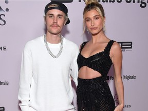 Justin Bieber and wife US model Hailey Bieber.