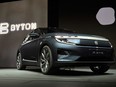 The Byton M-Byte is displayed during a Byton press event at CES 2020 at the Mandalay Bay Convention Center on Jan. 5, 2020 in Las Vegas.