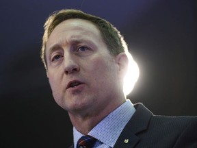 Peter MacKay speaks to a crowd of supporters during an event to officially launch his campaign for leader of the Conservative Party of Canada in Stellarton, N.S. on Saturday, January 25, 2020.