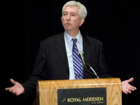 Bloc Quebecois leader Gilles Duceppe speaks to the media at the King Edward Hotel in downtown Toronto. (MICHAEL PEAKE/TORONTO SUN)