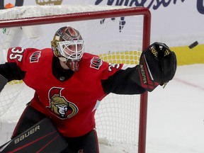 Ottawa Senators goalie Marcus Hogberg