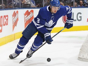Maple Leafs defenceman Justin Holl has played 18 minutes or more over the past five-game span. Not bad for a guy who was a healthy scratch 71 times before becoming an NHL regular. (GETTY IMAGES)