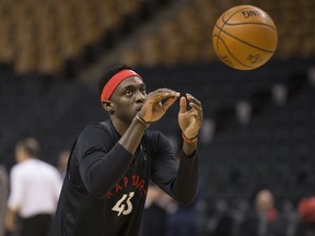 Pascal Siakam was a secondary focus of the Raptors front-office entourage when it drove to Buffalo in 2016 to watch a workout of six potential draft picks, including Jakob Poeltl. Let’s just say Siakam surprised them. STAN BEHAL/TORONTO SUN