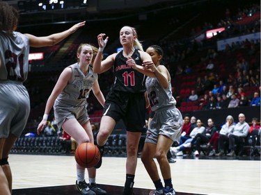 in the women's Capital Hoops Classic basketball game between the University of Ottawa and Carleton University