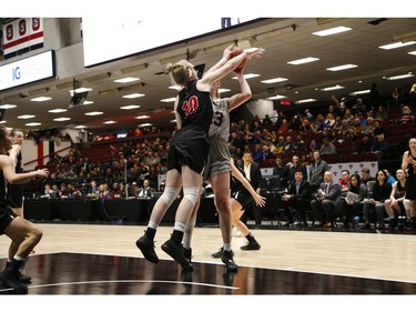 in the women's Capital Hoops Classic basketball game between the University of Ottawa and Carleton University.