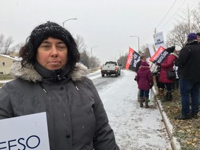 An early childhood educator with Ottawa's French Catholic school board, at the province-wide strike staged by OSSTF on Dec. 4, 2019.