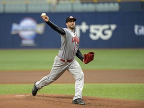 Pitcher Phillippe Aumont of Gatineau was named the Can-Am baseball league pitcher of the year and Baseball Canada's senior MVP for 2019. (World Baseball Softball Confederation photo)