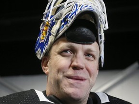 David Ayres is greeted by fans and the media before taking to the ice at the The Ford Performance Centre on Feb. 23, 2020. (Veronica Henri, Toronto Sun)