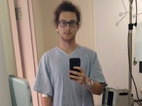 Daniel Tarade is pictured prior to donating stem cells to a stranger. (Supplied to Toronto Sun)