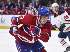 Montreal Canadiens' Max Domi skates after the puck earlier this season. (GETTY IMAGES)