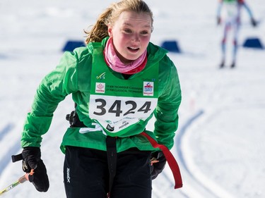 Rosalie Vigneron competing in the 27 km Classic event at the Gatineau Loppet. February 15, 2020. Errol McGihon/Postmedia