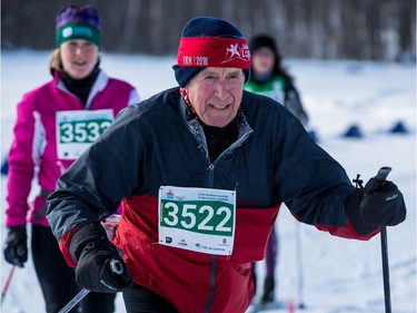 David Linton competing in the 27 km Classic event at the Gatineau Loppet. February 15, 2020. Errol McGihon/Postmedia