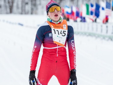 Aidan Raynor crosses the finish line in the 51km Classic event at the Gatineau Loppet. February 15, 2020. Errol McGihon/Postmedia
