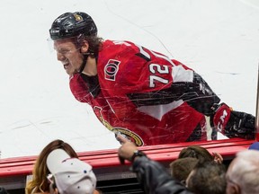 Ottawa Senators defenceman Thomas Chabot was hurt in the first period against Montreal. He left the game and did not return. However, the Senators don't think the injury is serious.