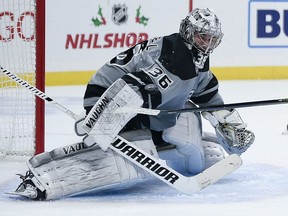 Jack Campbell was one of two Los Angeles Kings traded to the Toronto Maple Leafs on Wednesday, Feb. 5, 2020.