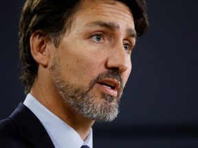 Prime Minister Justin Trudeau takes part in a news conference in Ottawa, Jan. 17, 2020.