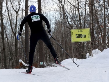 Joshua Ramus has 500 meters to go during the 27 km Freestyle race at the Gatineau Loppet in Gatineau on Sunday.