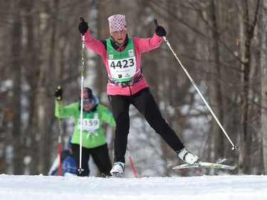 Sonia Vachon during the 27 km Freestyle race at the Gatineau Loppet in Gatineau on Sunday.