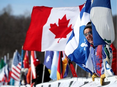 Fans watch the 27 km Freestyle race at the Gatineau Loppet on Sunday.