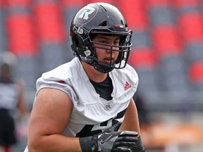 Mark Korte of the Ottawa Redblacks during practice at TD Place in Ottawa, October 01, 2018.