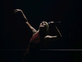 Céline Dion performs at the Canadian Tire Centre in Ottawa, October 15, 2019.