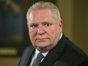 Ontario Premier Doug Ford addresses media outside of his office at Queen's Park on Jan. 16, 2020. (Ernest Doroszuk, Toronto Sun)