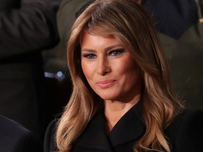 First lady Melania Trump listens to U.S. President Donald Trump's State of the Union address to a joint session of the U.S. Congress in the House Chamber of the U.S. Capitol in Washington, D.C., Feb. 4, 2020. (REUTERS/Jonathan Ernst/File Photo)