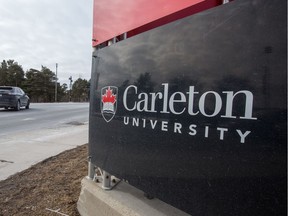Carleton University sign. File photo.