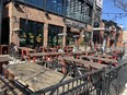 One of many mostly empty bars and patios on a sunny Saturday afternoon in the ByWard Market.