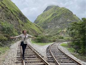 Hailey Lowden, 24, pictured during a months-long trip to South America. This is Ecuador.
