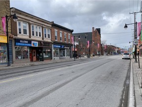Bank Street in the Glebe at rush hour on Tuesday was virtually deserted. Many stores are closed.