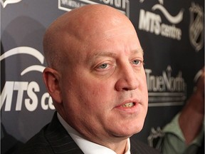 NHL Deputy Commissioner Bill Daly scrums with the media in Winnipeg Thursday June 09, 2011. BRIAN DONOGH/WINNIPEG SUN/QMI AGENCY