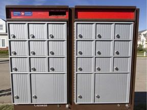 A Canada Post community mailbox
