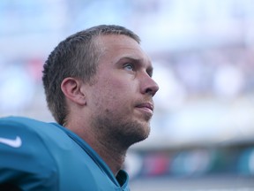 Quarterback Nick Foles, acquired by the Chicago Bears, is not expected to take over as the team's starter. (GETTY IMAGES)