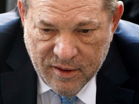 Film producer Harvey Weinstein arrives at the New York Criminal Court during his sexual assault trial in the Manhattan borough of New York City, New York, U.S., February 24, 2020.