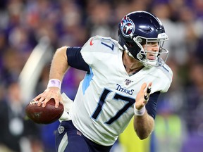 Titans quarterback Ryan Tannehill was named Comeback Player of the Year and Most Improved Player of the Year by the Professional Football Writers Association on Friday. (Maddie Meyer/Getty Images)