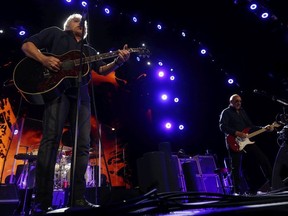 The Who lead singer Roger Daltrey and guitarist Pete Townshend play their first song Who Are You during The Who Hits 50! tour at the ACC in Toronto, Ont. on Tuesday March 1, 2016.