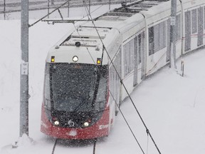 Files: A train pulls into the Cyrville Station in winter. Cold-weather conditions were tested in the lab.