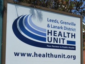 Leeds, Grenville and Lanark District Health Unit. File photo